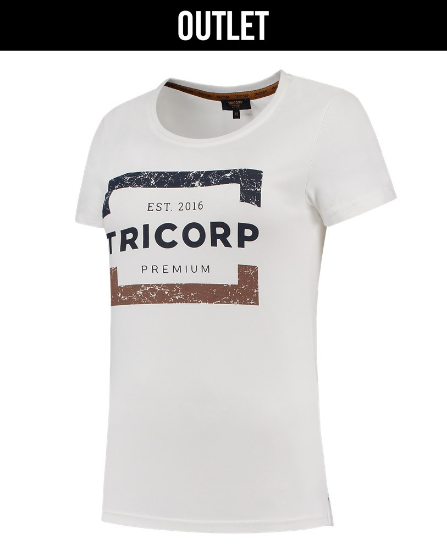 Afbeeldingen van TRICORP T-shirt Premium dames 104004 felwit M