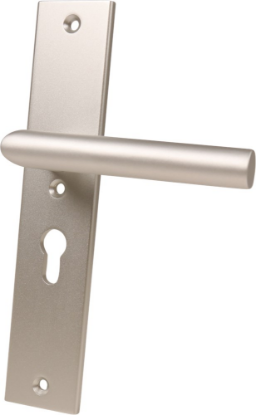 Afbeeldingen van OXLOC Veiligheidsbeslag kerntrekbeveiliging + krukgat recht aluminium PC55