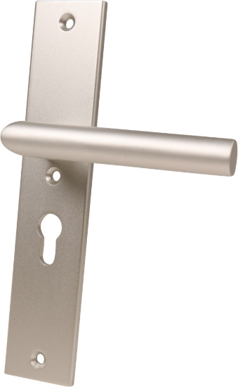 Afbeeldingen van OXLOC Veiligheidsbeslag kerntrekbeveiliging + krukgat recht aluminium PC55