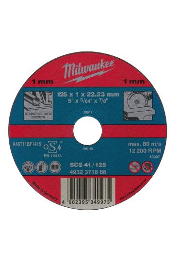 Afbeeldingen van CUTTING WHEEL CUTWSCS41/125X1 P50M