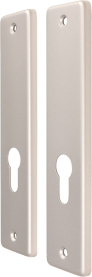 Afbeeldingen van OXLOC Kortschild profielcilinder Roma aluminium PC55