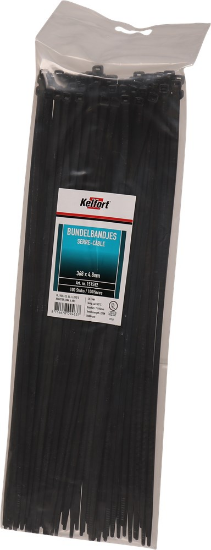 Afbeeldingen van KELFORT Bundelbandjes nylon zwart 368X4,8MM