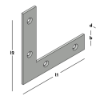 Afbeeldingen van GEBR. BODEGRAVEN Raamhoek GA recht 80X80MM 17X1,5MM