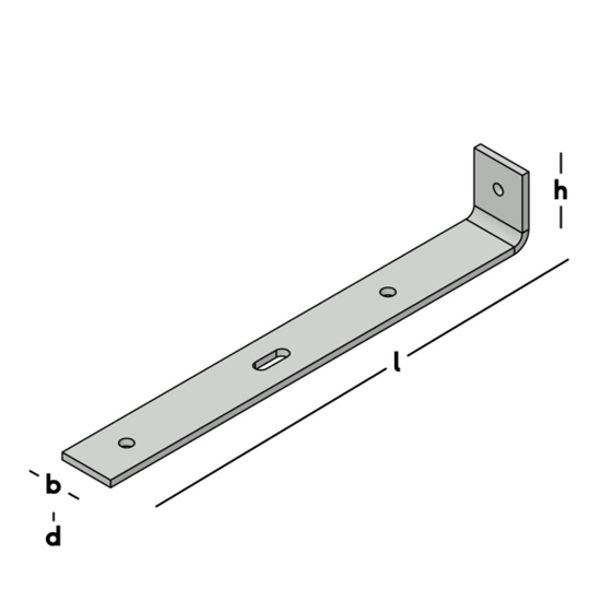 Afbeeldingen van GEBR. BODEGRAVEN Muurplaathoek EV 80X500MM 60X8MM
