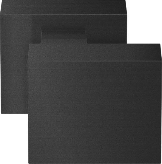 Afbeeldingen van OXLOC Voordeurknop aluminium zwart op rozet recht 53MM