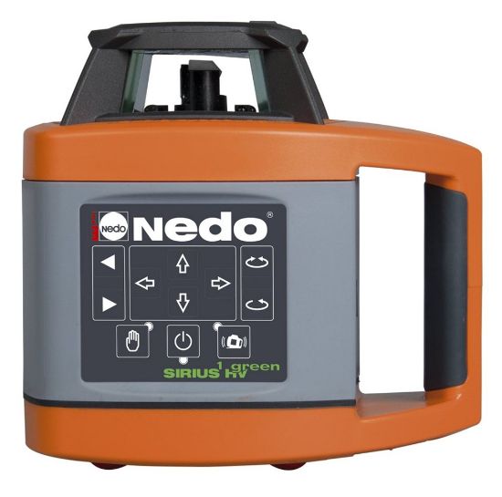 Afbeeldingen van NEDO Rotatielaser SIRIUS 1 HV green inclusief laserontvanger ACCEPTOR green, afstandsbediening, accu's, lader en koffer laser-klasse 3R 471950