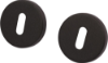 Afbeeldingen van OXLOC Rozet sleutelgat RVS zwart rond kunststof onderrozet 52X11MM