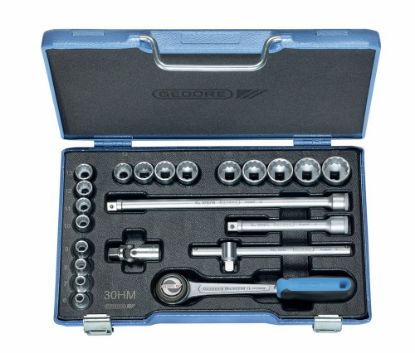 Afbeeldingen van GEDORE Dopsleutelset ⅜" D 30 HMU-3 UD-profiel 6-22MM 22x