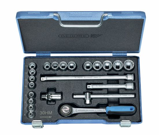 Afbeeldingen van GEDORE Dopsleutelset ⅜" D 30 HMU-3 UD-profiel 6-22MM 22x