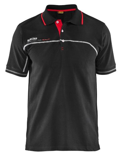 Afbeeldingen van BLÅKLÄDER Poloshirt 3327 zwart/rood L