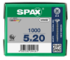 Afbeeldingen van SPAX Spaanplaatschroef verzonkenkop WIROX voldraad PZ2 5X20MM