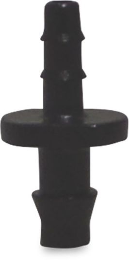 Afbeeldingen van Aftakking PP zwart 4MM insteek/barbed 4bar