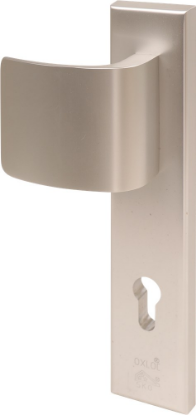 Afbeeldingen van OXLOC Veiligheidslangschild deurduwer + profielcilinder recht aluminium PC85