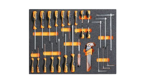 Afbeeldingen van BETA Inlegbak zacht + 34x gereedschap MB44