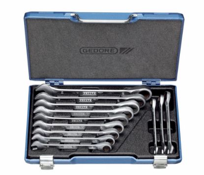 Afbeeldingen van GEDORE Ringratelsteeksleutelset 7 R-012 8-19MM 12x