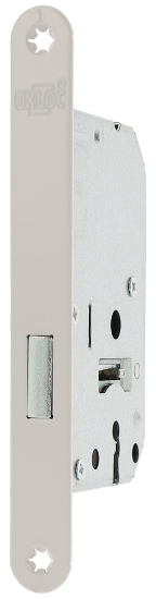 Afbeeldingen van OXLOC Kastslot klavier STAAL/wit-voorplaat 1256/2