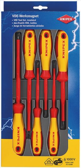Afbeeldingen van KNIPEX Schroevendraaier set 002012V01 6x