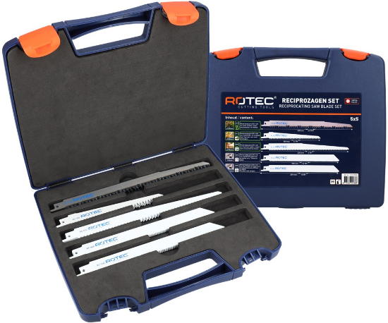 Afbeeldingen van ROTEC Reciprozaagbladenset 525 25x hout en metaal