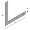 Afbeeldingen van GEBR. BODEGRAVEN Raamhoek ZM recht 250X250MM 32X2,5MM