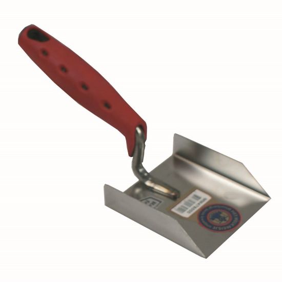 Afbeeldingen van MELKMEISJE Stukadoorsschopje RVS houten greep 80X80X20MM