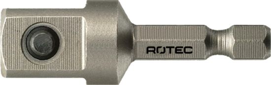 Afbeeldingen van ROTEC Adapter E6,3 > vierkant ½" met stift 50MM 10x