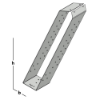 Afbeeldingen van GEBR. BODEGRAVEN Gordinglas RVS304 71X246MM 1,5MM