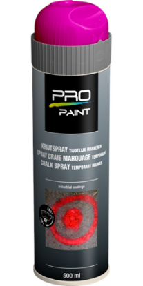 Afbeeldingen van PRO-PAINT Krijtspray (tijdelijke markering) rose 500ML