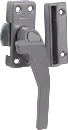 Afbeeldingen van OXLOC Raamsluiting drukknop aluminium grijs rechts