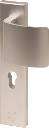 Afbeeldingen van OXLOC Veiligheidslangschild deurduwer + profielcilinder aluminium recht PC55