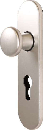 Afbeeldingen van OXLOC Knopschild knop + profielcilinder Parijs aluminium PC55
