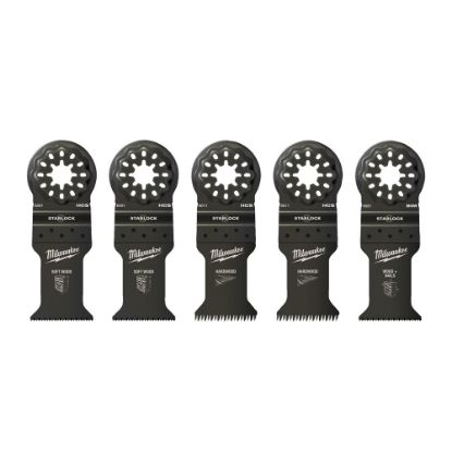 Afbeeldingen van MILWAUKEE Invalzaagbladenset multitool Starlock OMT hout 5x