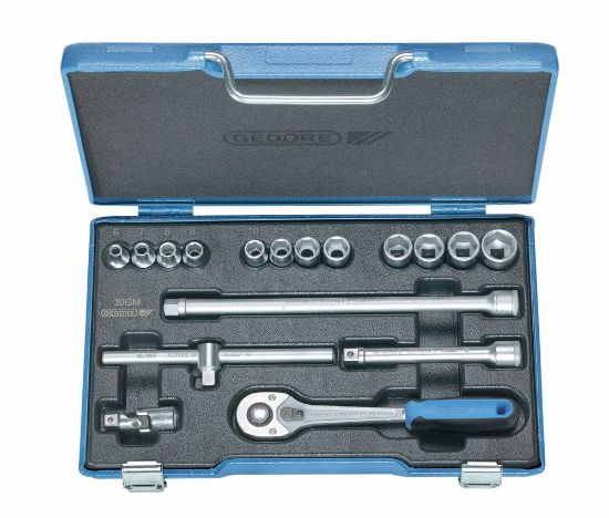 Afbeeldingen van GEDORE Dopsleutelset ⅜" 30 GMU-10 6-19MM 17x
