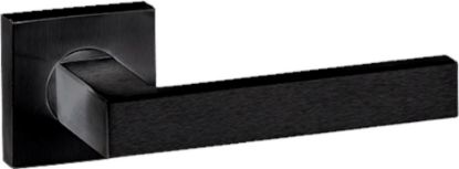 Afbeeldingen van OXLOC Deurkruk + rozet L-model Tiel RVS zwart PE 37-42MM