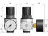 Afbeeldingen van Drukregelaar G⅛" 10bar met manometer 40MM BG0