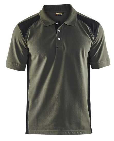 Afbeeldingen van BLÅKLÄDER Polo piqué 3324 groen/zwart L