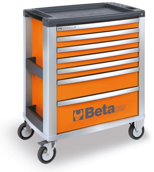 Afbeeldingen van BETA Gereedschapswagen 7 lades rood C39-7/R