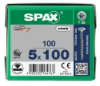 Afbeeldingen van SPAX Spaanplaatschroef verzonkenkop WIROX deeldraad T20 5X100MM