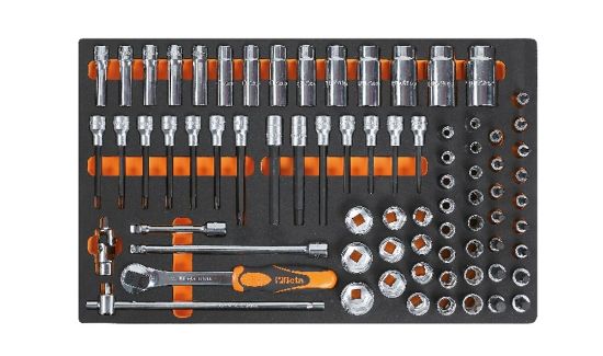 Afbeeldingen van BETA Inlegbak zacht + 75x gereedschap M120