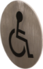 Afbeeldingen van OXLOC Symboolplaat RVS invalide toilet 75MM