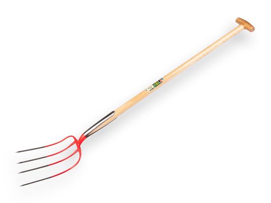 Afbeeldingen van OFFNER Mestvork 4-tands met dubbele veren met T-steel 100CM