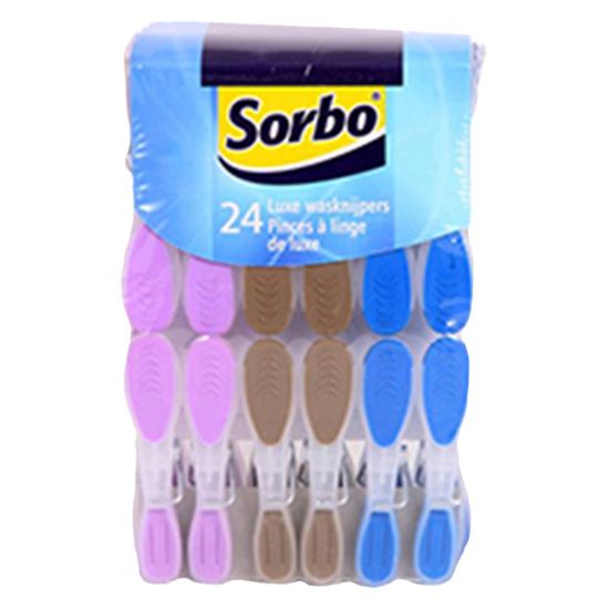 Afbeeldingen van SORBO Wasknijper plastic met soft grip 24x