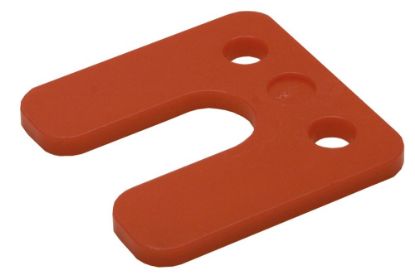 Afbeeldingen van GEBR. BODEGRAVEN Drukplaat KS met sleuf rood 5MM 70X70MM