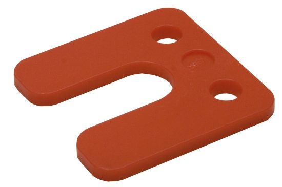 Afbeeldingen van GEBR. BODEGRAVEN Drukplaat KS met sleuf rood 5MM 70X70MM