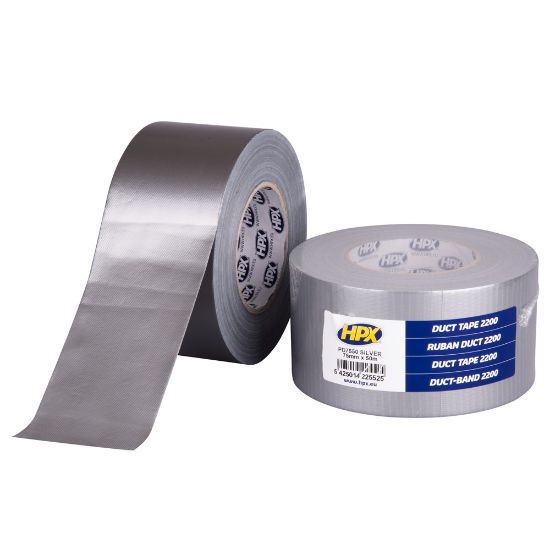Afbeeldingen van HPX Ducttape 2200 zilver 75MM 50M