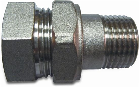Afbeeldingen van PROFEC Radiatorkoppeling nr.955 messing type cilindrisch 1.¼" binnendraad/buitendraad 20bar