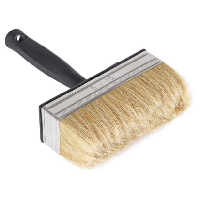 Afbeeldingen van COPENHAGEN PRO Wegwerp blokwitter wit Chinees varkenshaar met kunststof steel 5X15CM