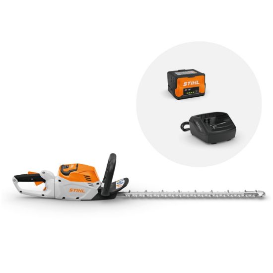 Afbeeldingen van STIHL Accu heggenschaar HSA60 60CM AK10 accu & AL101 lader