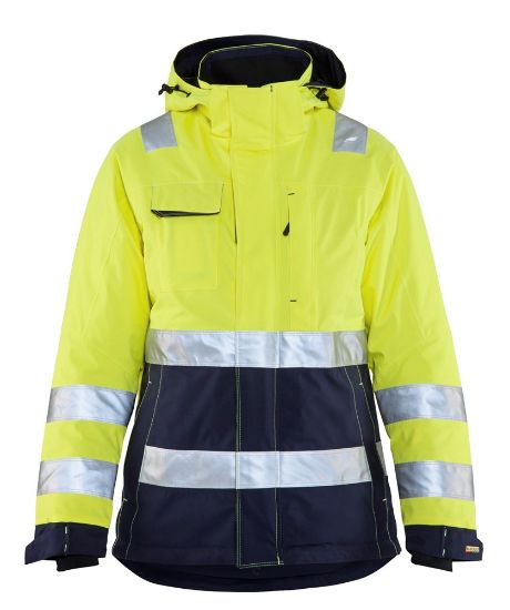 Afbeeldingen van BLÅKLÄDER Winterjas dames 4872 High Vis geel/marineblauw S