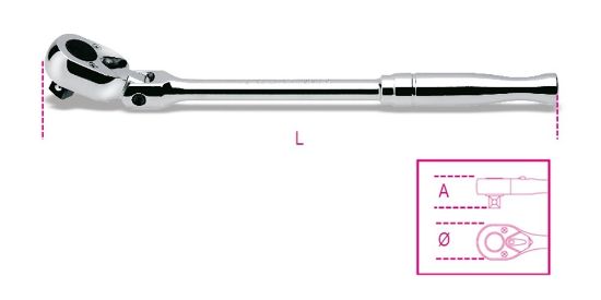 Afbeeldingen van BETA Omschakelbare ratel ½" draaibaar 920M/56