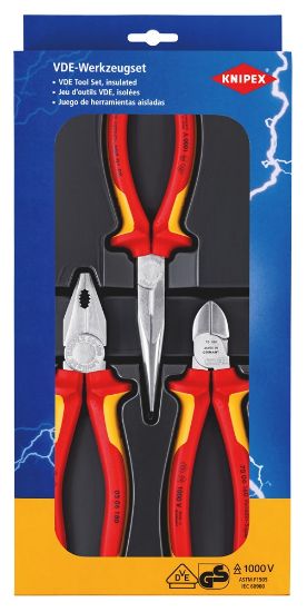 Afbeeldingen van KNIPEX Tangenset elektro 002012 3x